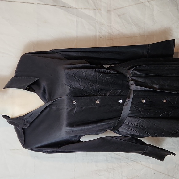 Banana Republic Silk Muse Button Front Maxi Shirt Dress - Picture 5 of 12